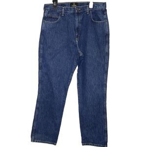 RED HEAD Jeans Relaxed Fit Straight Leg Workwear 100% Cotton Mens 36x32 Blue